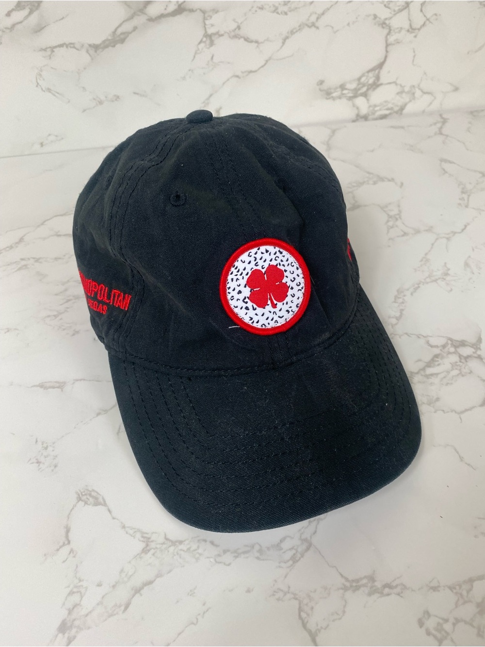 “Live  Lucky “ hat black base ball Cheeta Luck Cosmo Las Vegas